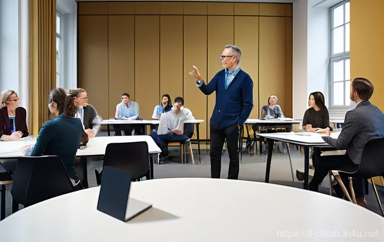 장애인재활상담사로서 성장하는 방법 - **Prompt:** A compassionate female rehabilitation consultant, in her late 30s, gently guides a young...