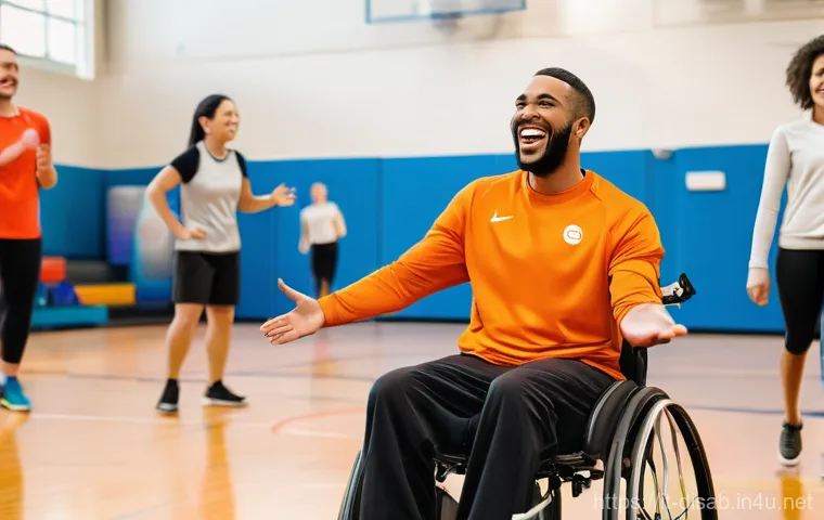 장애인재활상담사 이직 성공 사례 - **Prompt:** A dynamic, bright image of a highly skilled rehabilitation consultant, a woman in her la...