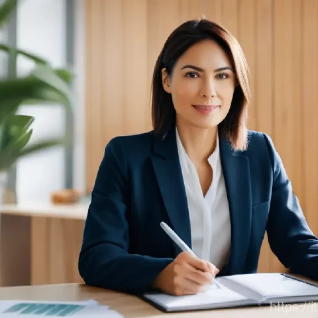 장애인재활상담사 시간 관리 팁 - **Prompt:** A serene and organized rehabilitation professional, a woman in her late 30s to early 40s...