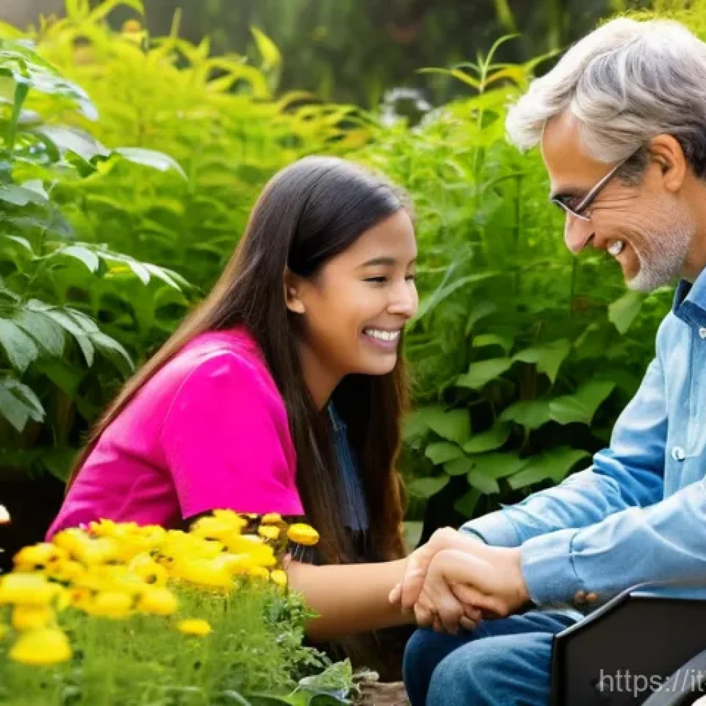 장애인재활상담사 전문성 강화 - **Image Prompt 1: Empowering Autonomy in an Accessible Garden**
    A bright and uplifting image dep...