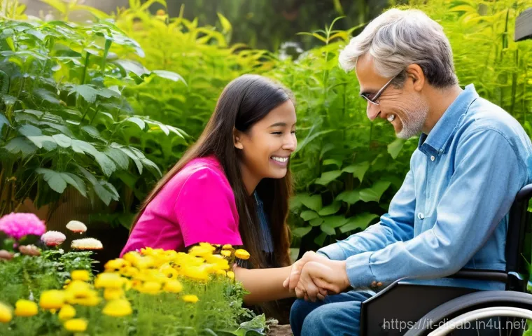 장애인재활상담사 전문성 강화 - **Image Prompt 1: Empowering Autonomy in an Accessible Garden**
    A bright and uplifting image dep...