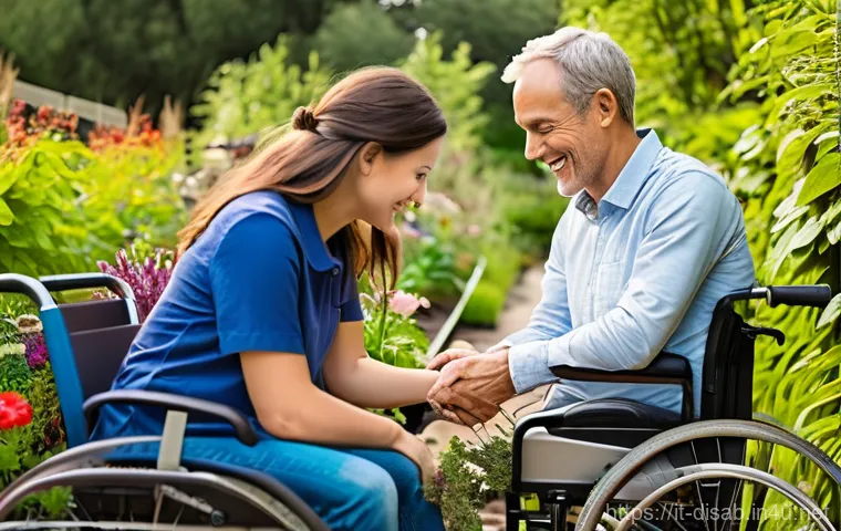 장애인재활상담사 전문성 강화 - **Image Prompt 1: Empowering Autonomy in an Accessible Garden**
    A bright and uplifting image dep...