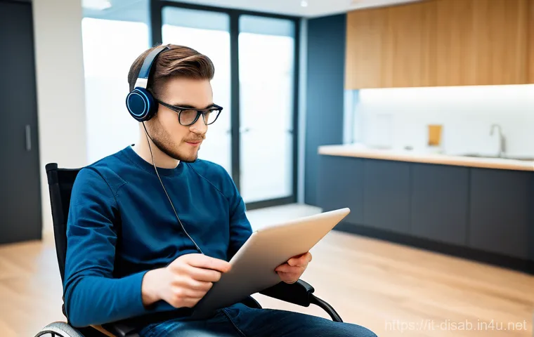 장애인재활상담사 전문성 강화 - **Empowering Autonomy in an Accessible Garden**
    A brightly lit and uplifting image depicting a m...