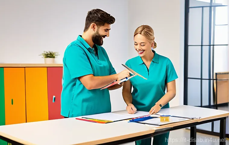 장애인재활상담사 시험 채점 기준 - **Prompt:** A young Italian female rehabilitation professional, in her late 20s, with a warm and emp...