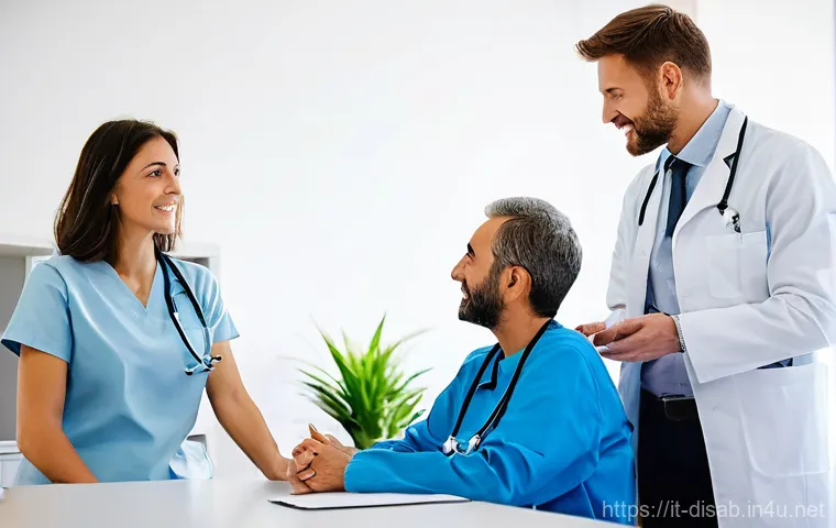 장애인재활상담사와 신체 재활 - A cheerful elderly Italian woman, comfortably dressed in a cozy sweater and trousers, is seated in a...