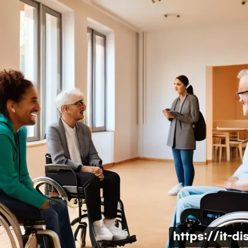 장애인재활상담사와 관련 법률 제정 - **A New Horizon for Inclusive Living in Italy:** A vibrant, sunlit scene set in a modern, accessible...