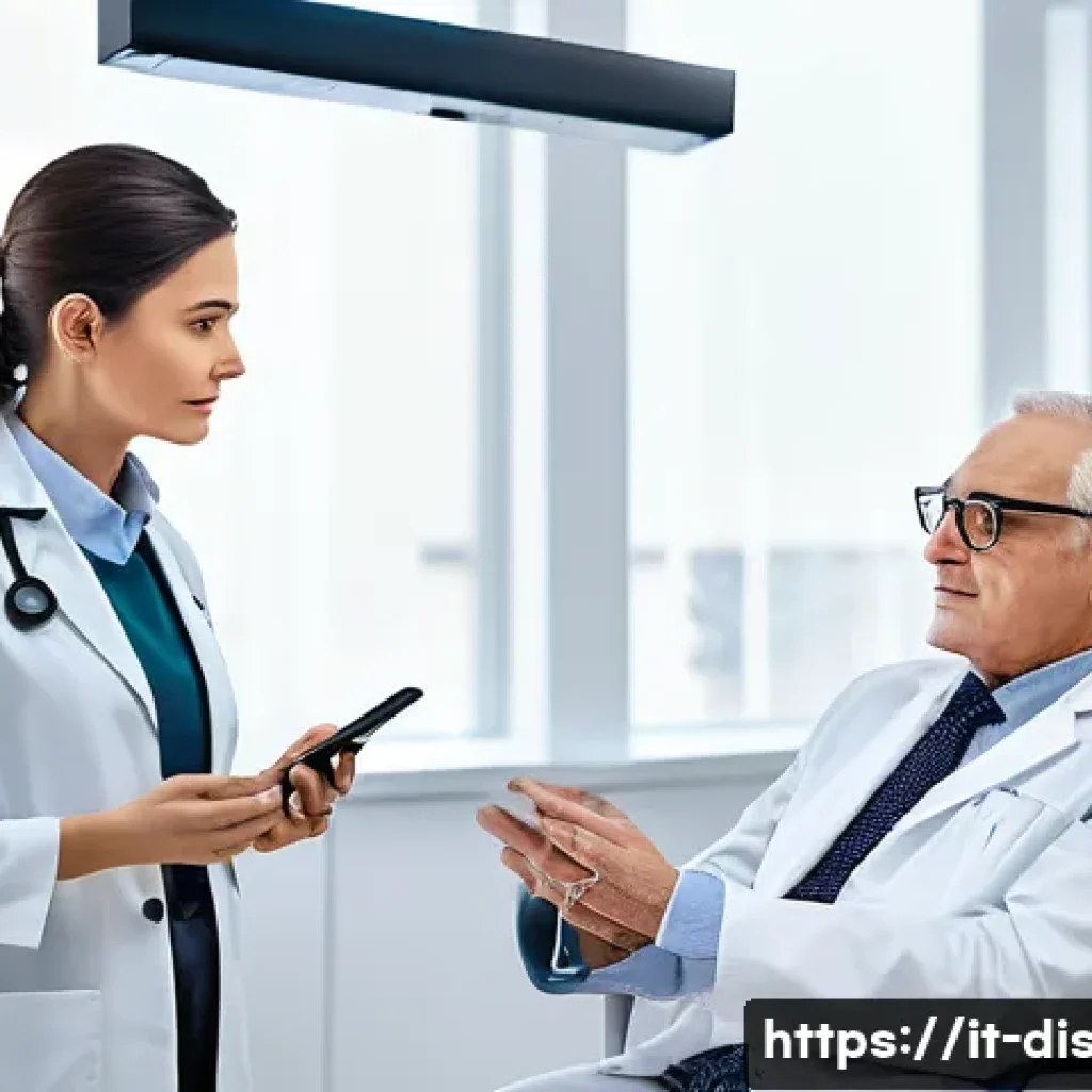 장애인재활상담사 경력 설계 - A professional rehabilitation consultant in a modern Italian clinic setting, dressed in smart casual...