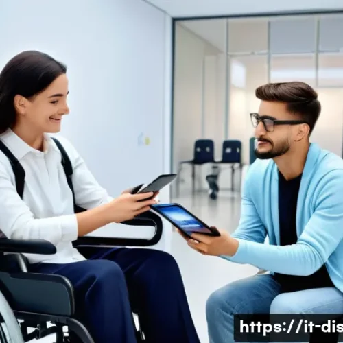 Home 30 장애인재활상담사 커리어 개발 - A professional rehabilitation consultant in an Italian clinical setting, wearing smart casual attire...