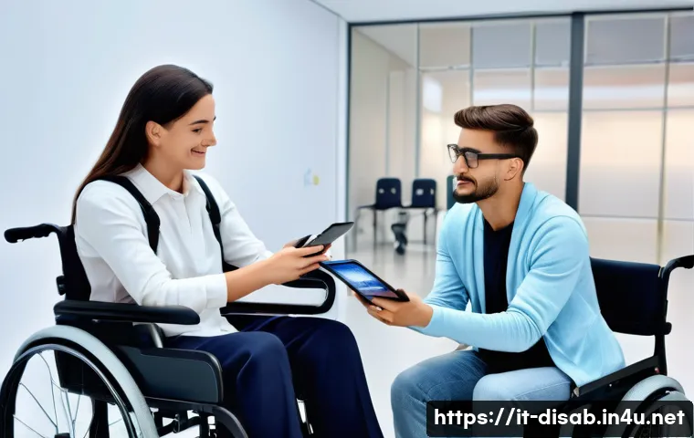 장애인재활상담사 커리어 개발 - A professional rehabilitation consultant in an Italian clinical setting, wearing smart casual attire...