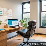 Home 23 장애인재활상담사 학습 일정표 - A well-organized home study room designed for a rehabilitation consultant in training, featuring a l...