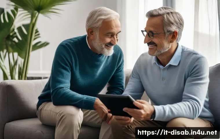장애인재활상담사 현장감 있는 상담 - A professional rehabilitation consultant attentively listening to a middle-aged Italian man with a v...