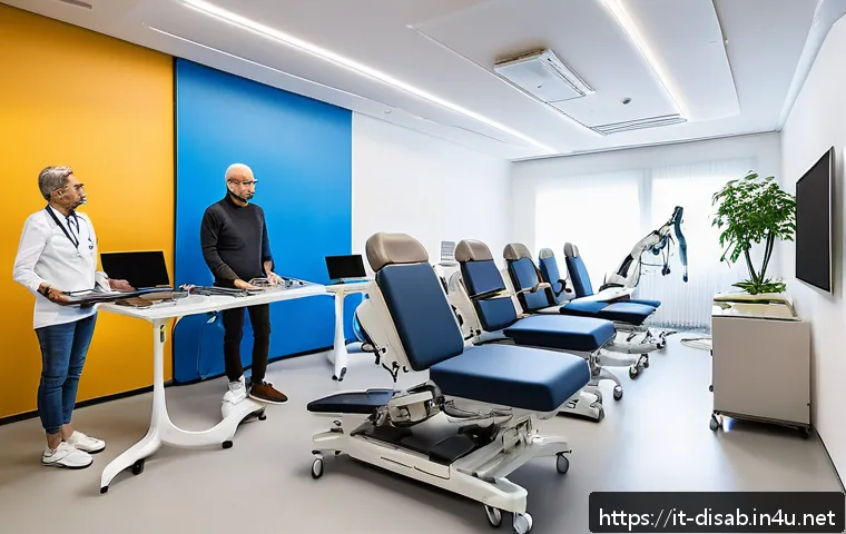 장애인재활상담사 교육 콘텐츠 - A modern rehabilitation center in Italy featuring a multidisciplinary team of professionals—physioth...