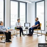 Home 23 장애인재활상담사 관련 국가 정책 변화 - A multidisciplinary rehabilitation consultant team in a modern Italian healthcare setting, including...