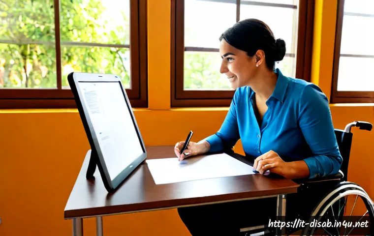 Home 17 장애인재활상담사 직업 만족도 조사 - Photorealistic Italian vocational rehabilitation counselor in a bright, accessible community career ...